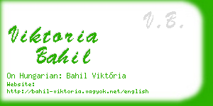 viktoria bahil business card